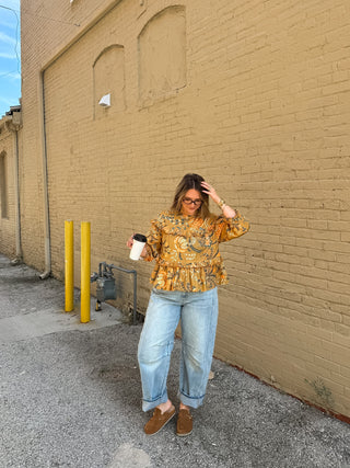 Eden Tiered Scalloped Floral Top