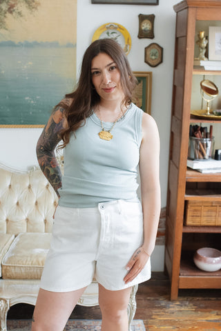 Ricky Lace Ribbed Knit Tank