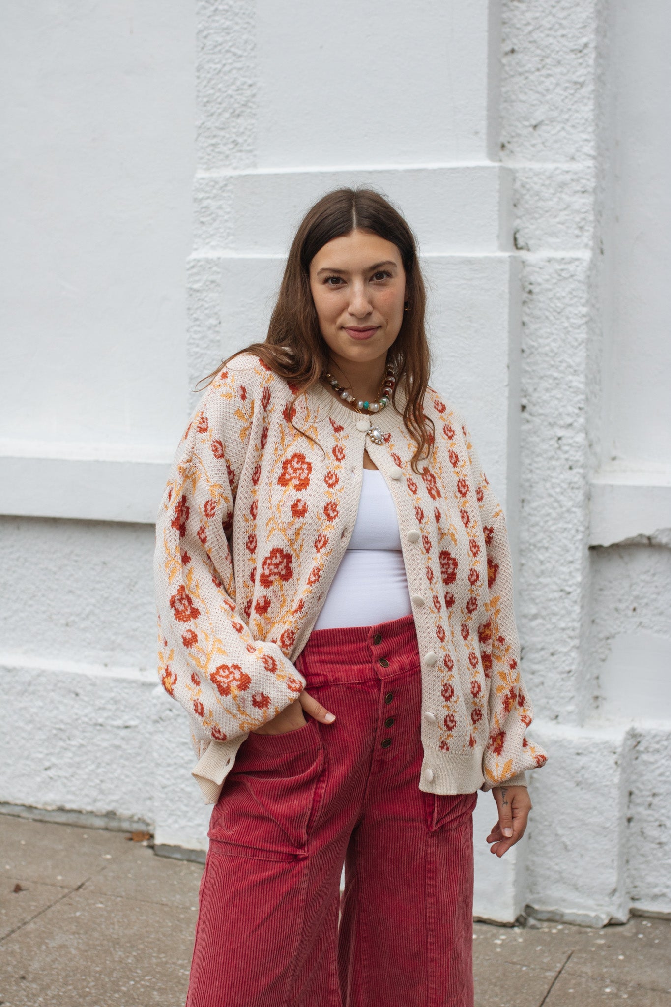 Eloise Floral Knit Cardigan