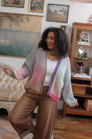 Penny Rainbow Knit Cardigan