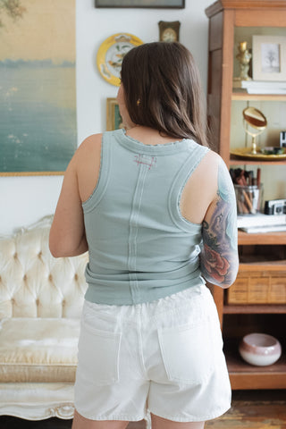 Ricky Lace Ribbed Knit Tank