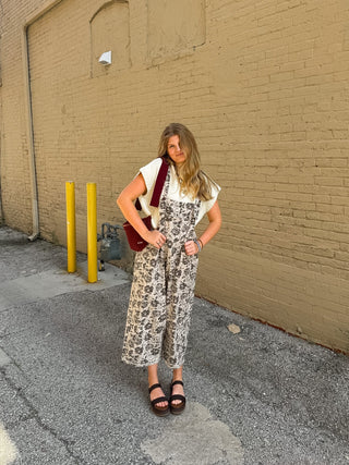 Tate Floral Overalls