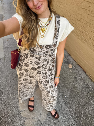 Tate Floral Overalls