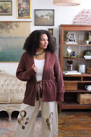 Miller Chunky Knit Tie Cardigan