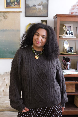 Emme Cable Knit Pullover Sweater