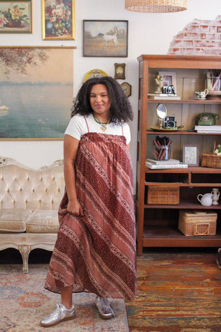 Frankie Mixed Print Smocked Maxi Dress