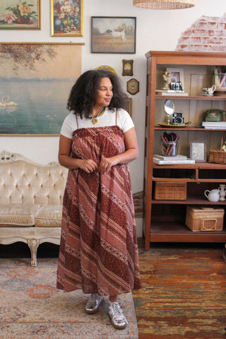 Frankie Mixed Print Smocked Maxi Dress