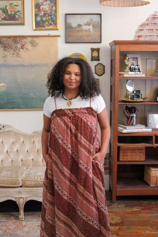 Frankie Mixed Print Smocked Maxi Dress