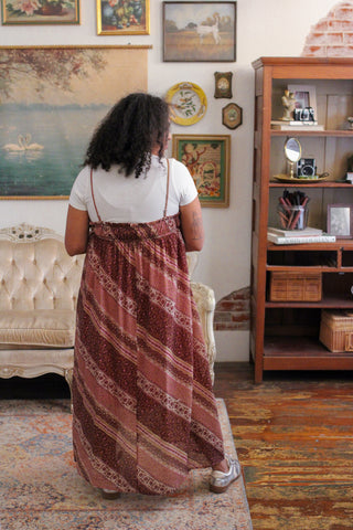 Frankie Mixed Print Smocked Maxi Dress
