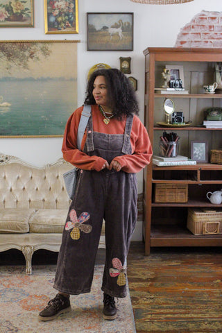 Tate Patchwork Corduroy Overalls