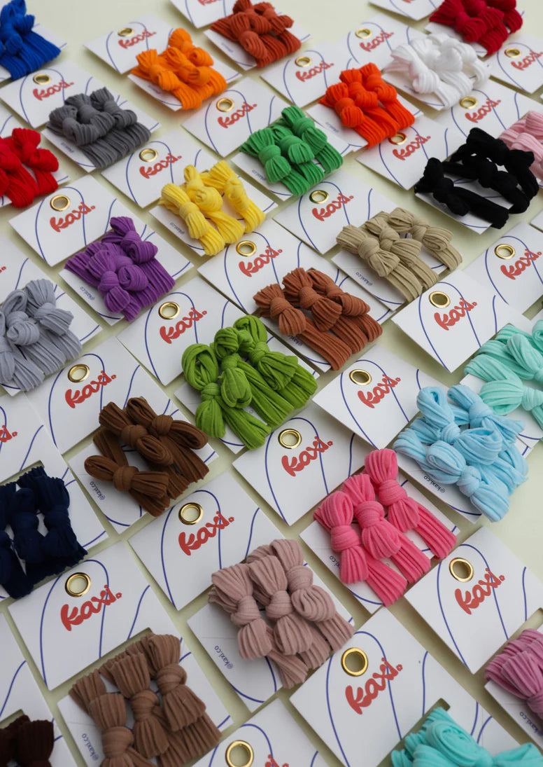 KAXI Bow Slick Back Ponytails | Set of 3