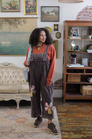 Tate Patchwork Corduroy Overalls
