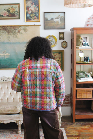 Gia Vintage Plaid Quilted Jacket