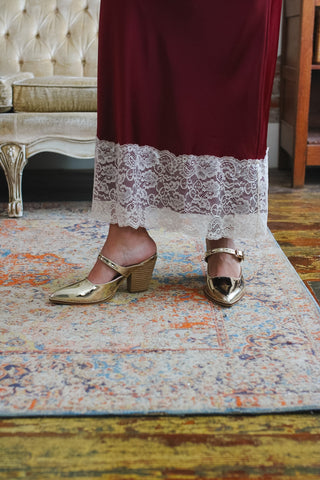 Corkys | Millie Sober Up Gold Metallic Heel
