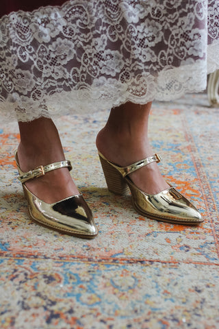 Corkys | Millie Sober Up Gold Metallic Heel
