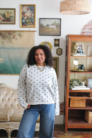 Campbell Polka Dot Knit Pullover