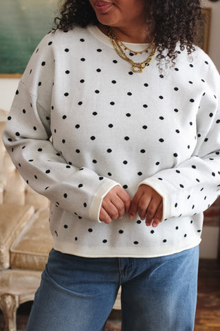 Campbell Polka Dot Knit Pullover