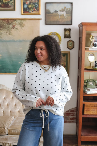 Campbell Polka Dot Knit Pullover