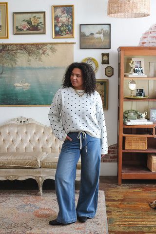 Campbell Polka Dot Knit Pullover