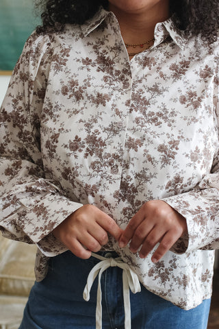Aubrey Floral Button Down Blouse