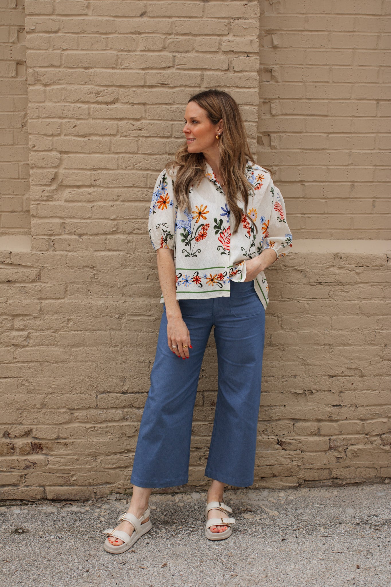 Fiona Floral Button Up Blouse