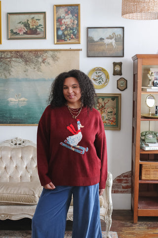 Mabel Skiing Duck Icon Sweater