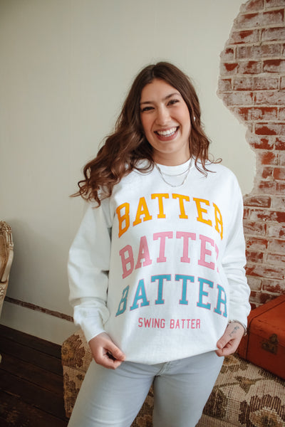 Batter Batter Crew Neck Sweatshirt