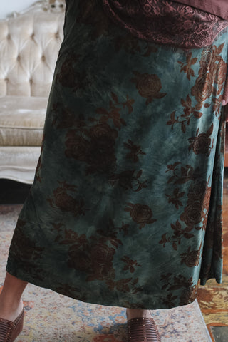 Shiloh Floral Burnout Midi Skirt