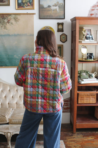 Gia Vintage Plaid Quilted Jacket