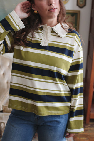 Andie Striped Collared Top