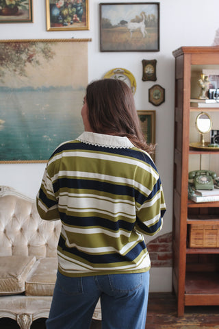 Andie Striped Collared Top