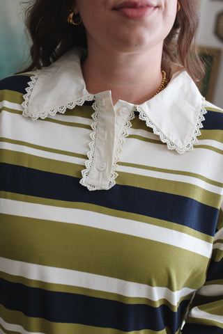 Andie Striped Collared Top