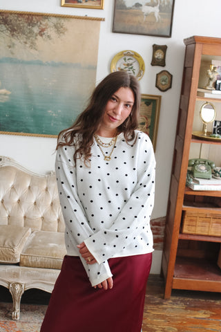Campbell Polka Dot Knit Pullover