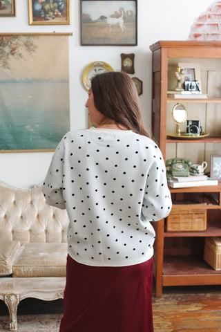 Campbell Polka Dot Knit Pullover