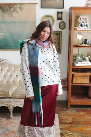 Campbell Polka Dot Knit Pullover