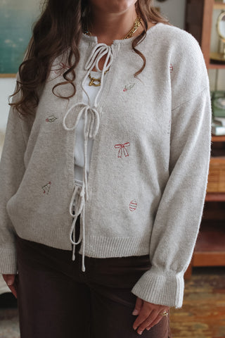 Remy Embroidered Holiday Icon Cardigan