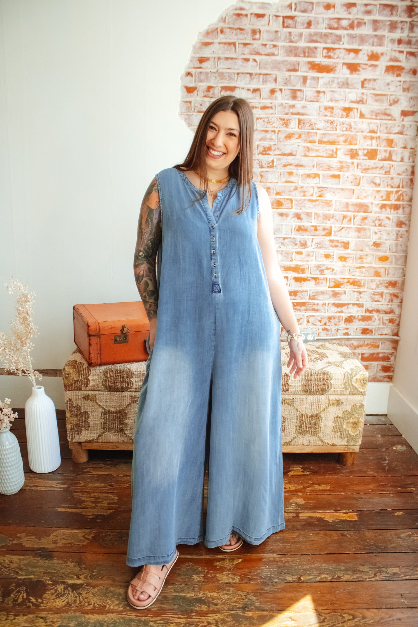 Forever Young Denim Jumpsuit