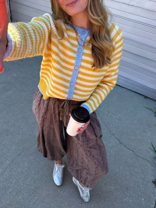 Chandler Striped Knit Cardigan