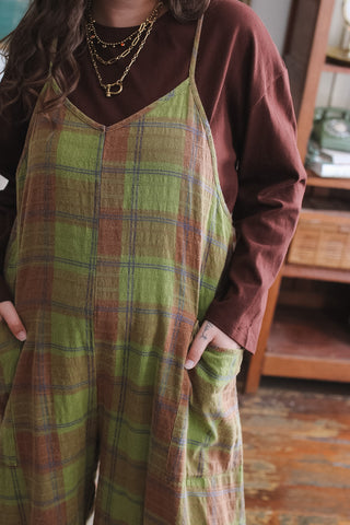 Reese Plaid Oversized Jumpsuit