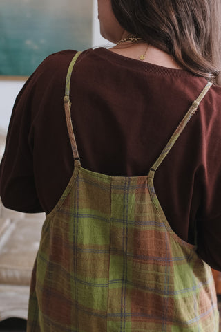 Reese Plaid Oversized Jumpsuit