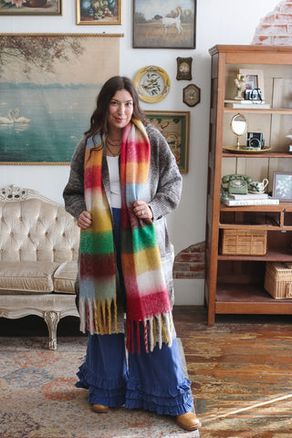 Logan Brushed Plaid Winter Scarf