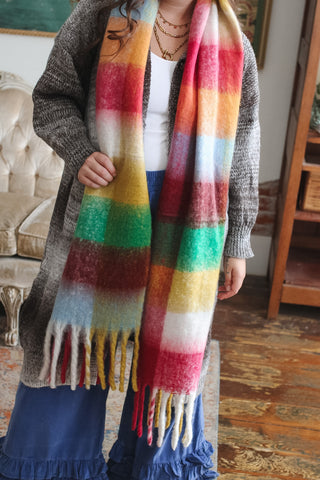 Logan Brushed Plaid Winter Scarf