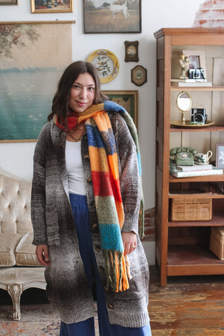 Kate Brushed Plaid Winter Scarf