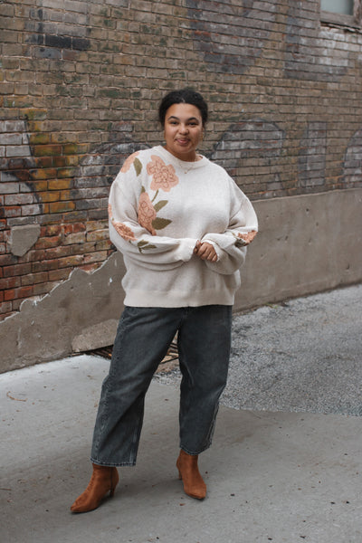Esmé Floral Knit Sweater