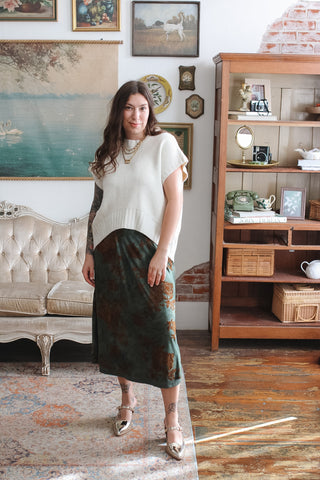 Shiloh Floral Burnout Midi Skirt