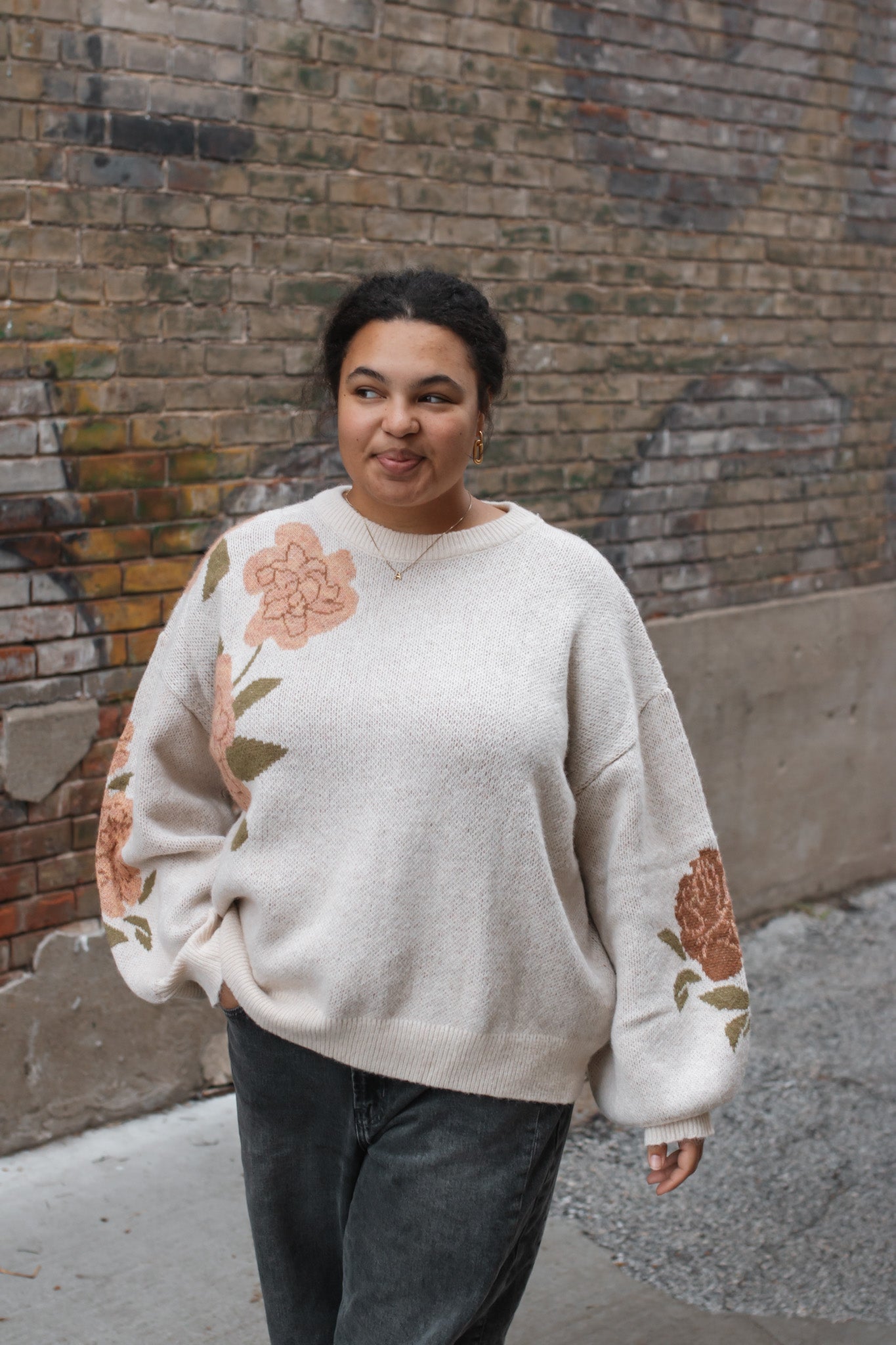 Esmé Floral Knit Sweater