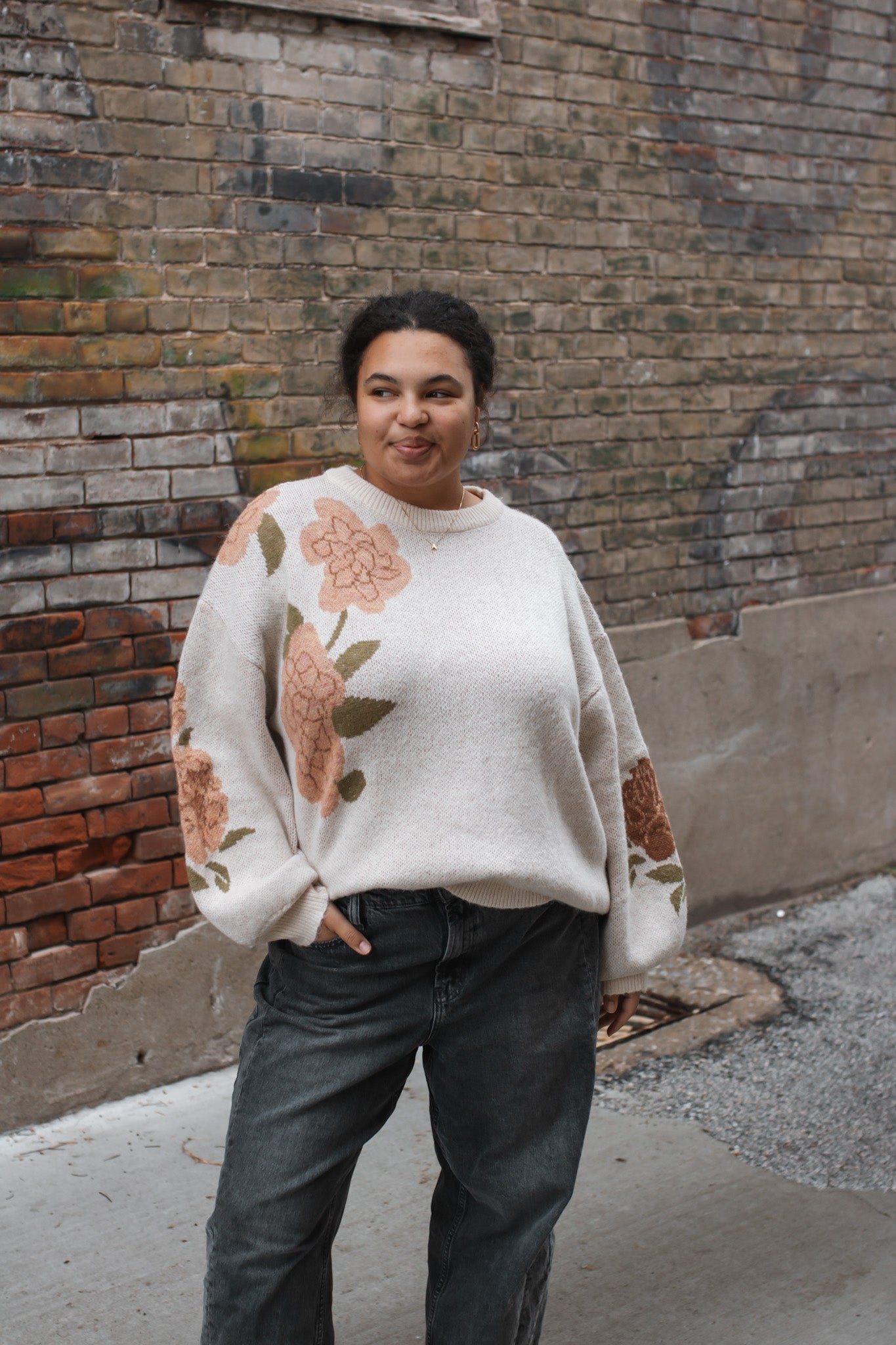 Esmé Floral Knit Sweater