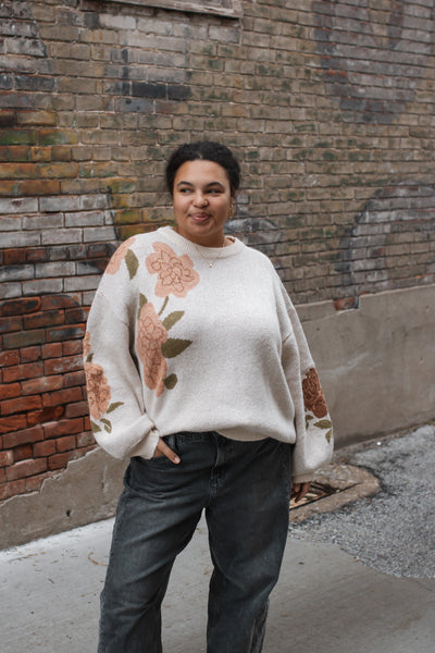 Esmé Floral Knit Sweater