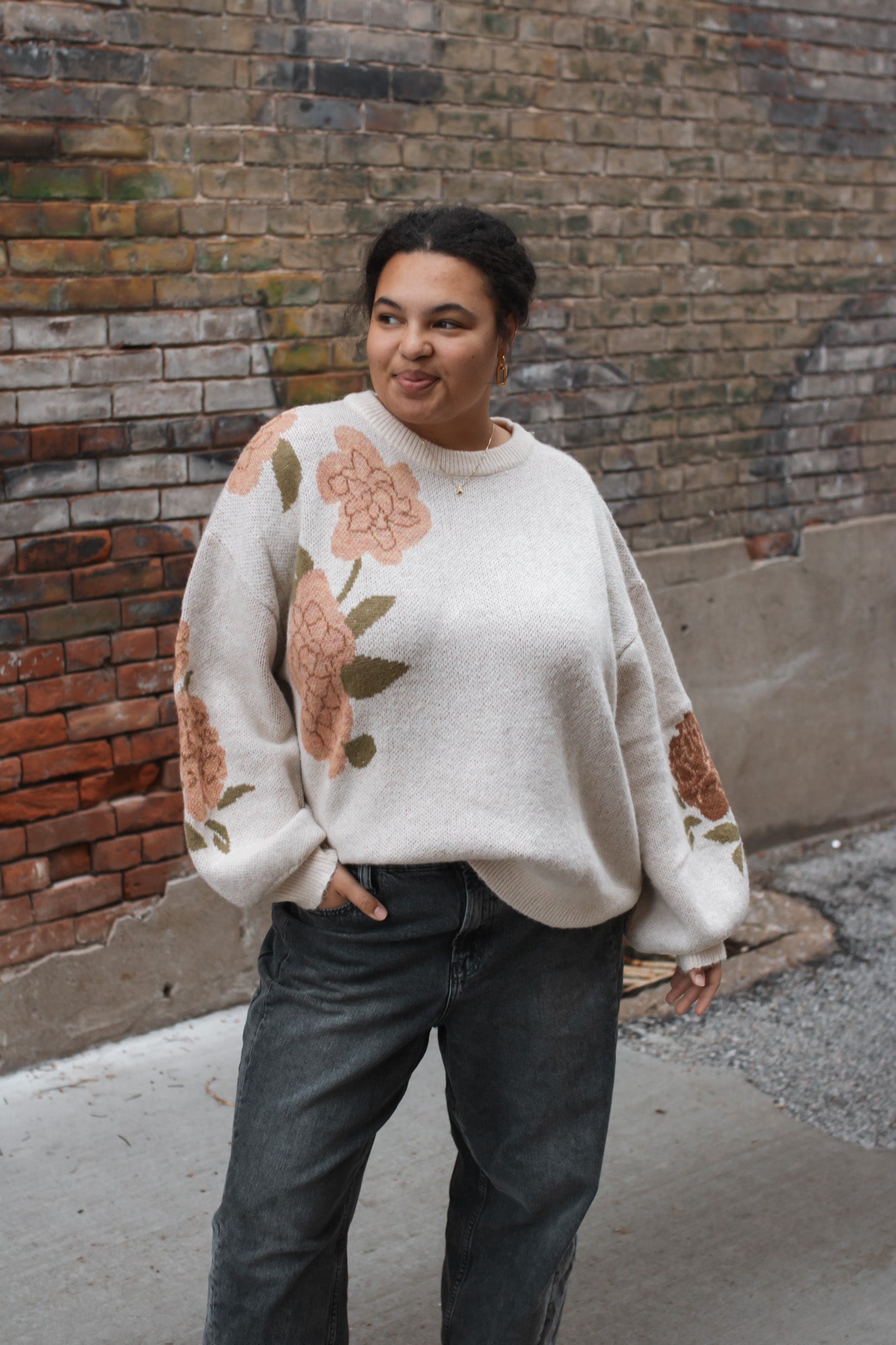 Esmé Floral Knit Sweater