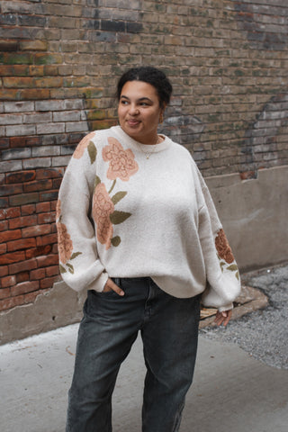 Esmé Floral Knit Sweater